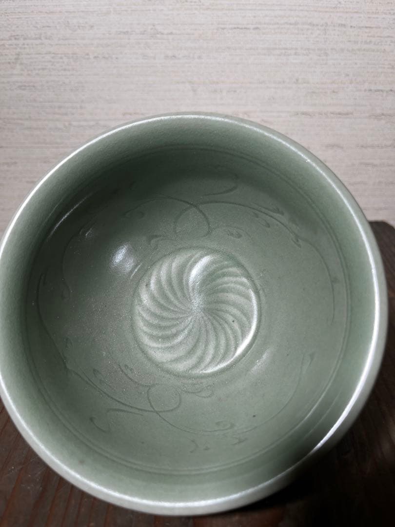 明　龍泉窯　青磁茶碗　七官青磁　明時代