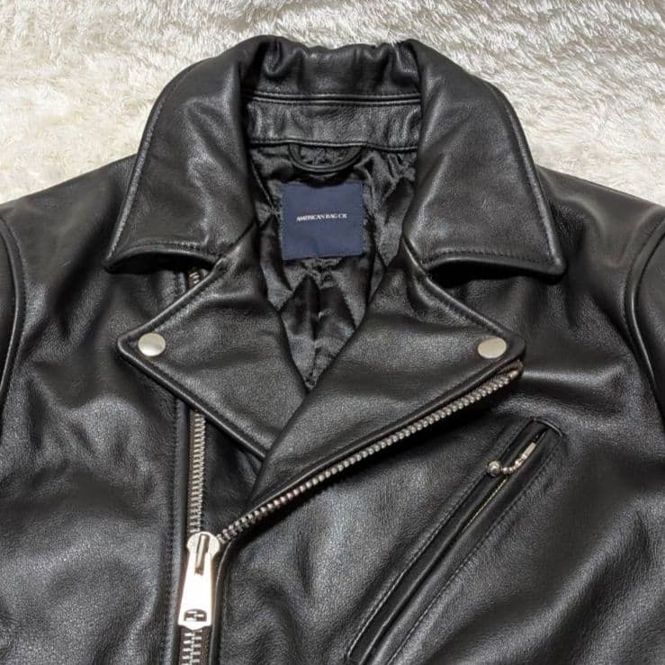 アメリカンラグシー ダブルライダースジャケット 牛革 裏地