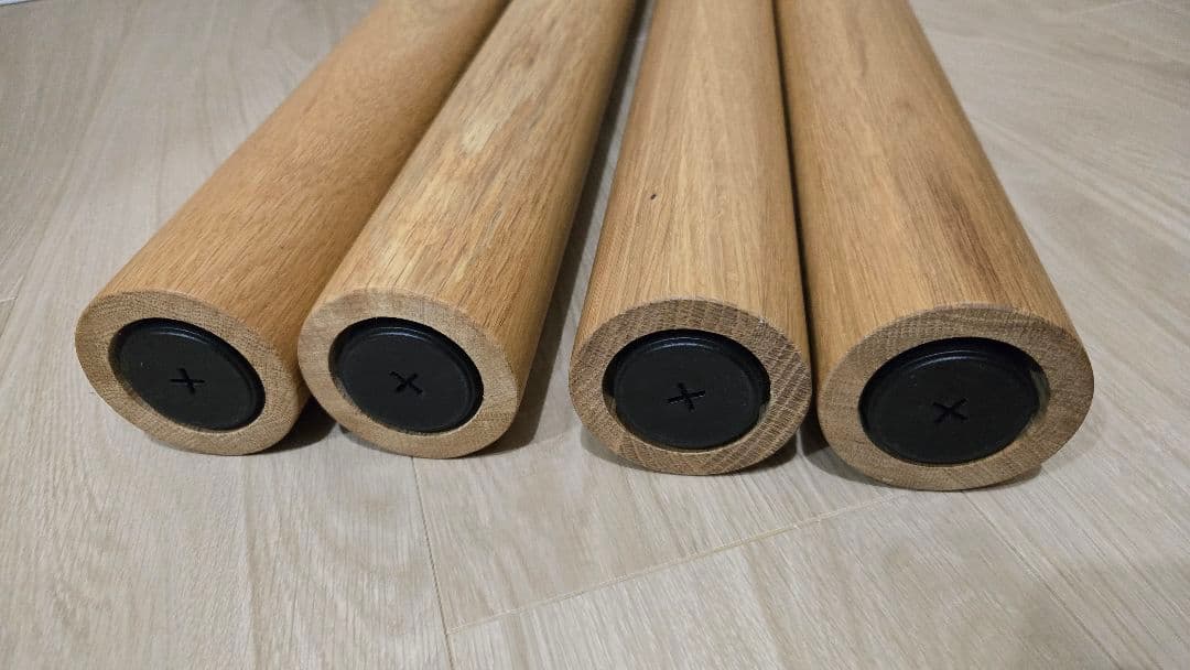 無印良品 木製テーブル脚 4本組 オーク材 72cm