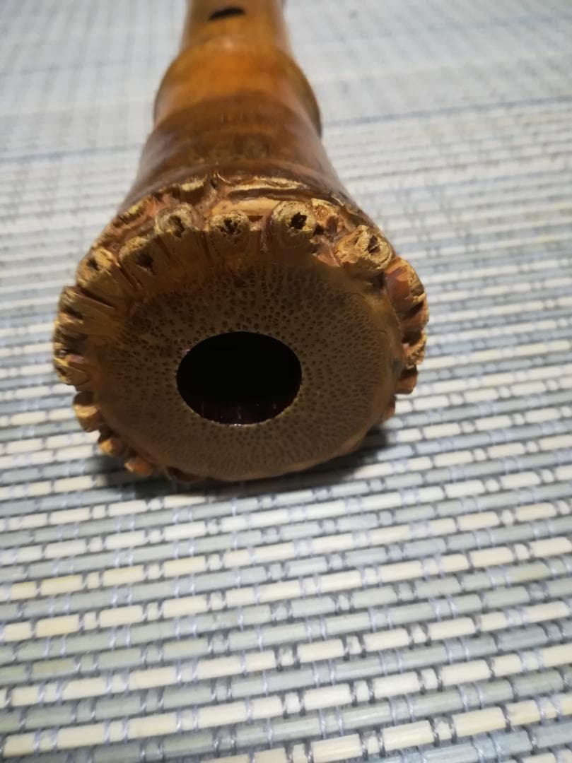 118尺八 値下げ一尺九寸管 真山銘二印 尺八真山