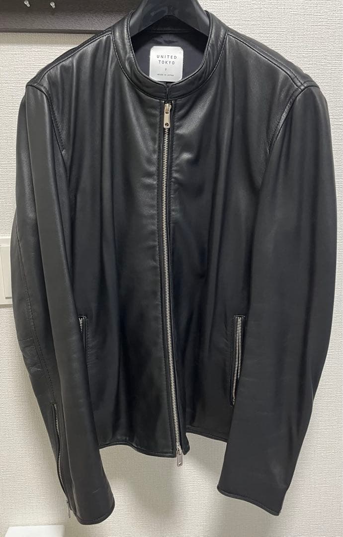 UNITED TOKYO 黒 レザージャケット シングルライダース サイズ3