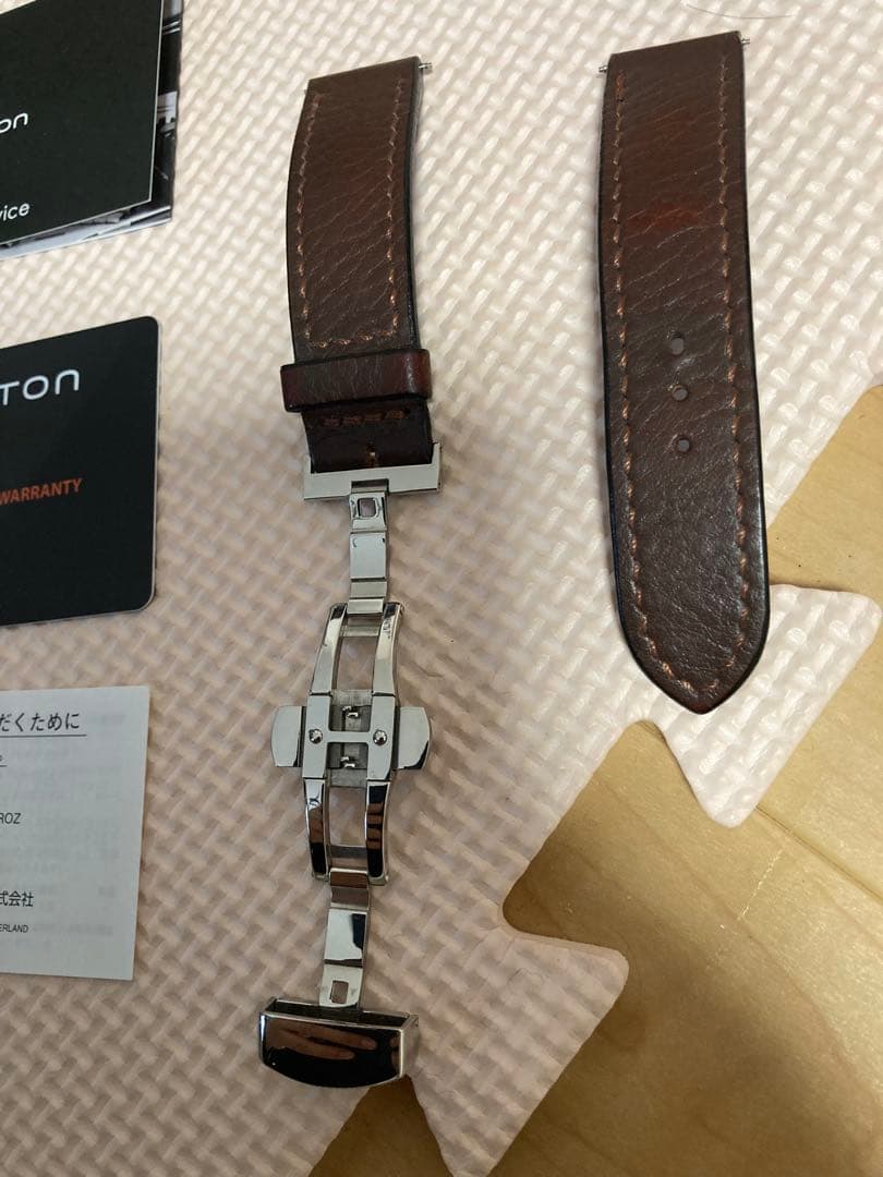 【極美品】HAMILTON 　マーフ38mm メタルバンド　レザーベルト付き