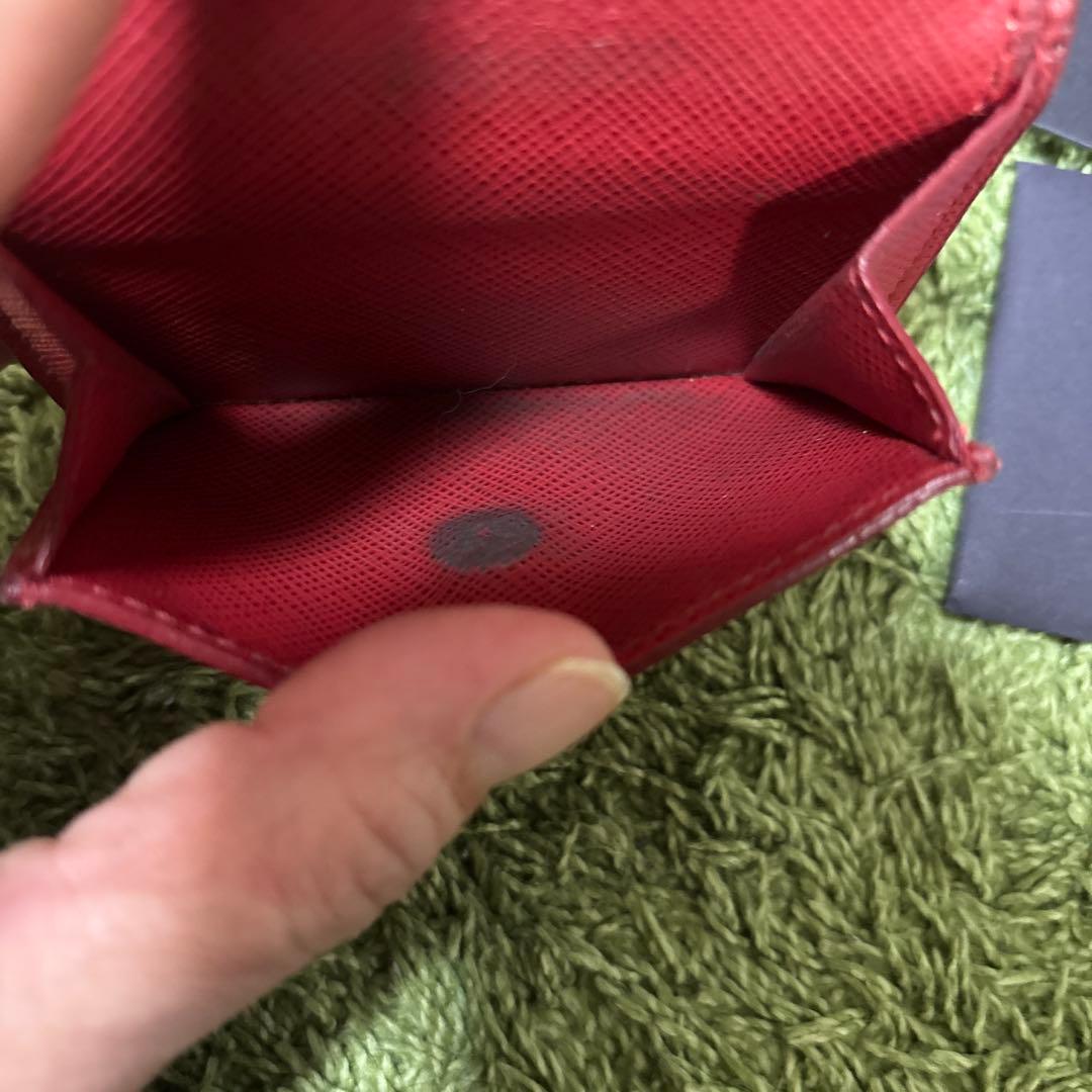 M*M様 PRADA 三つ折り財布 赤 サフィアーノレザー