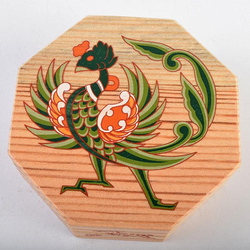 杉村聡作　正倉院　繧繝文様　八角香合　東大寺　別当永慶書付　共布共箱　Z8908