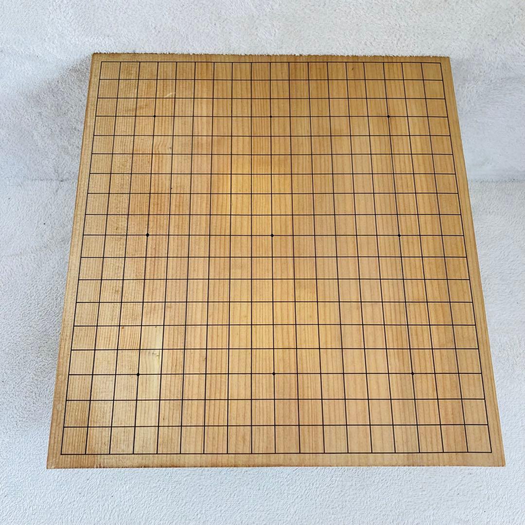 囲碁セット 60号　天地柾目 碁盤 36号 蛤碁石 本那智黒 ヘソあり 新榧