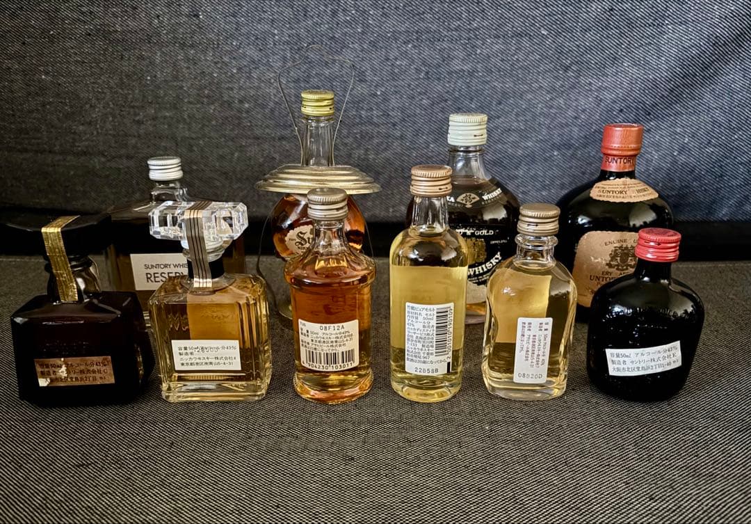 ニッカウヰスキー 鶴 G&Gなど 国産ウイスキー古酒 ミニボトル10本
