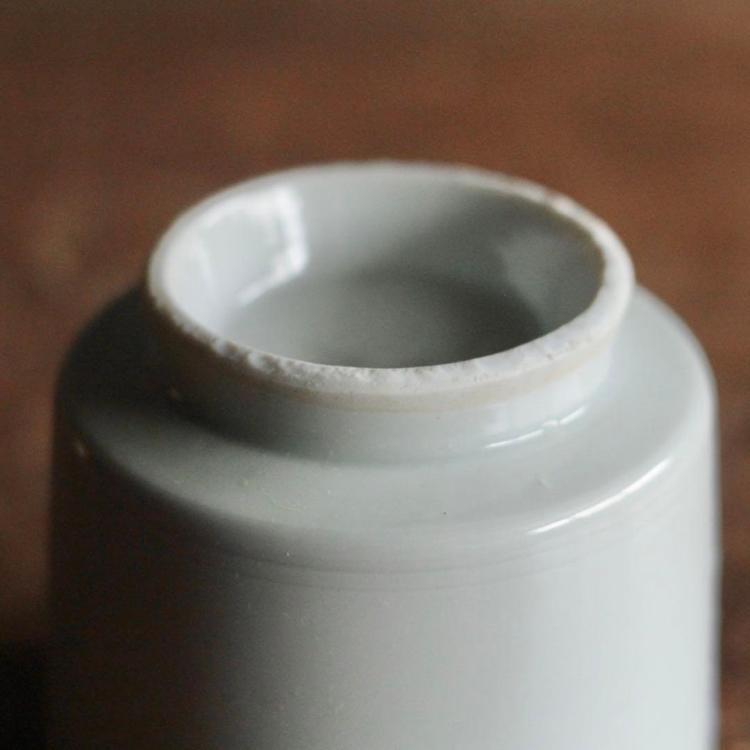 波佐見 白磁 筒茶碗 火入れ 古美術 古道具 アンティーク
