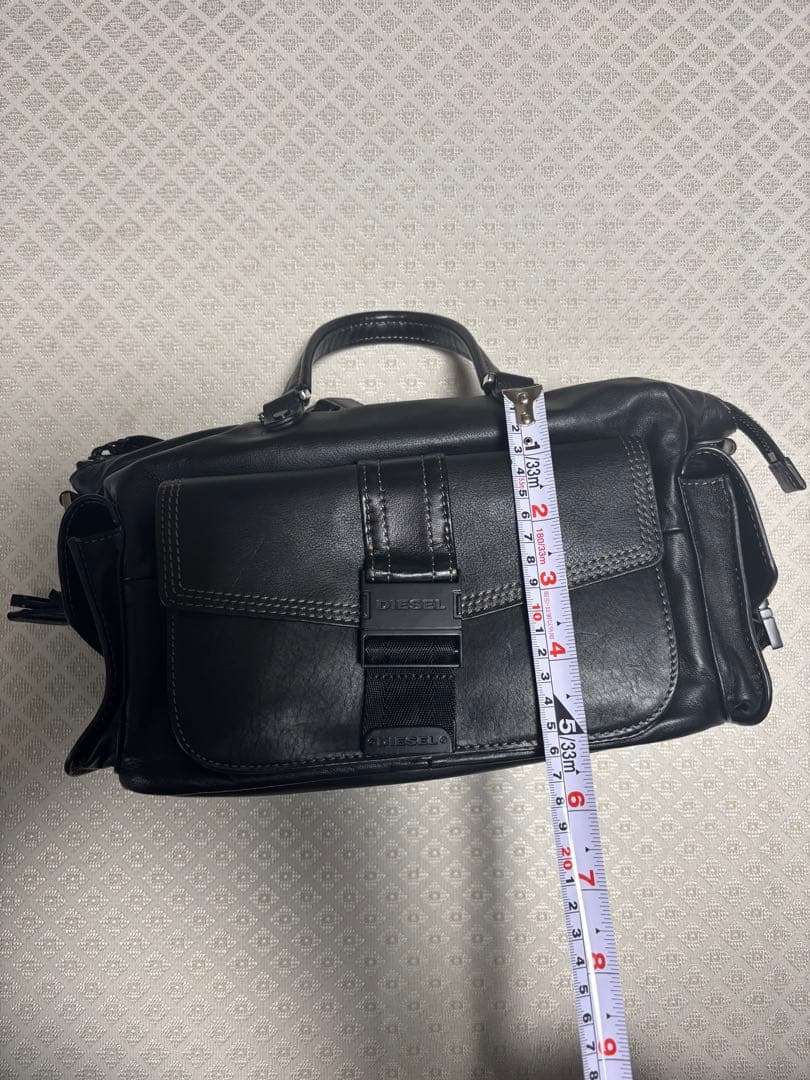 DIESEL ブラックレザー ショルダーバッグ2ｗａｙ