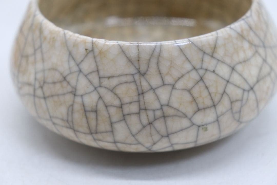 中国　清時代　哥釉香炉　木箱入　送料込み251011