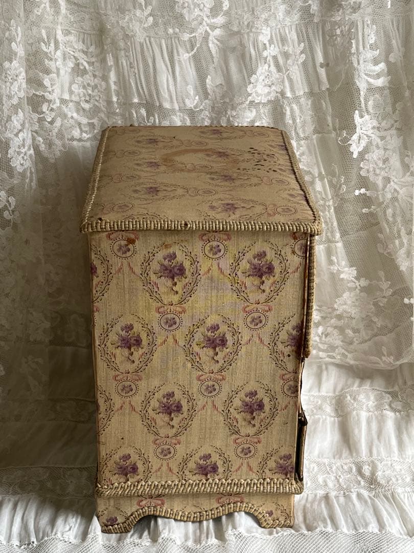 アンティークブロカントフレンチフランスカルトナージュボックスローズ