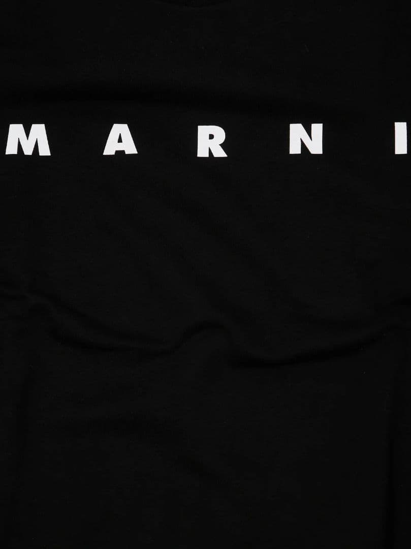 大人もOK! Marni マルニ , ロゴプリント スウェットシャツ BK