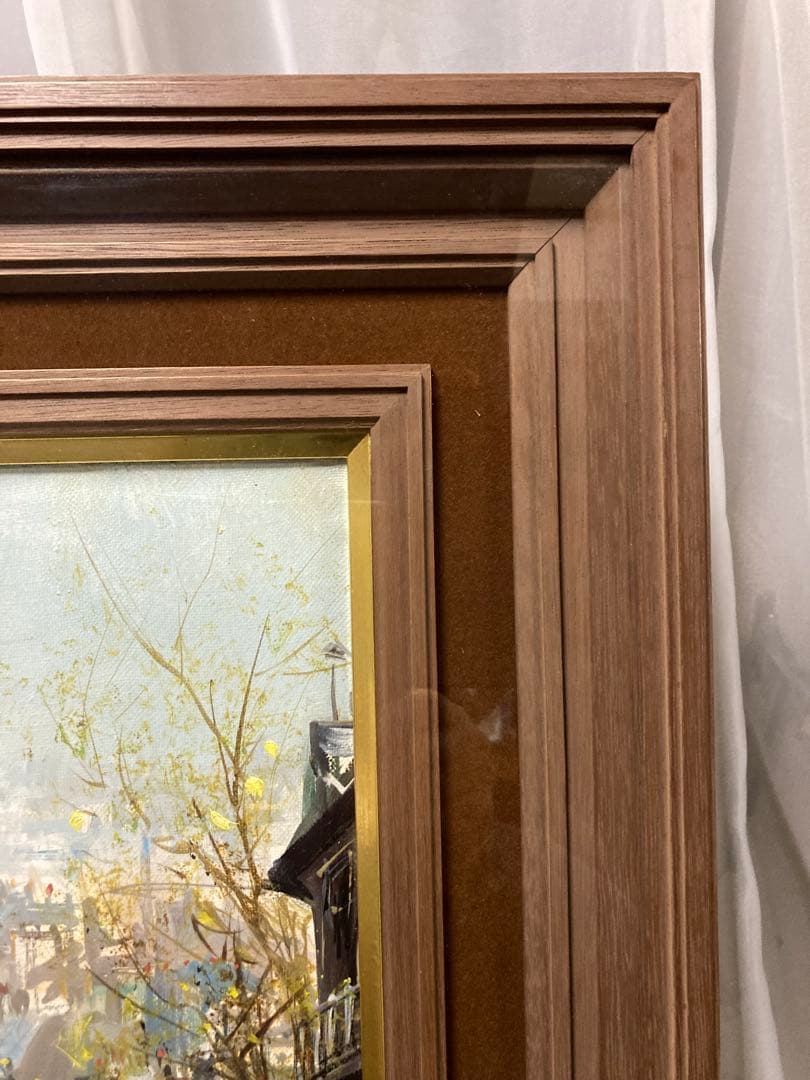 油彩 油絵 パリ風景画【Lucien Delarue】 印象派 サイン F6号 - メルカリ