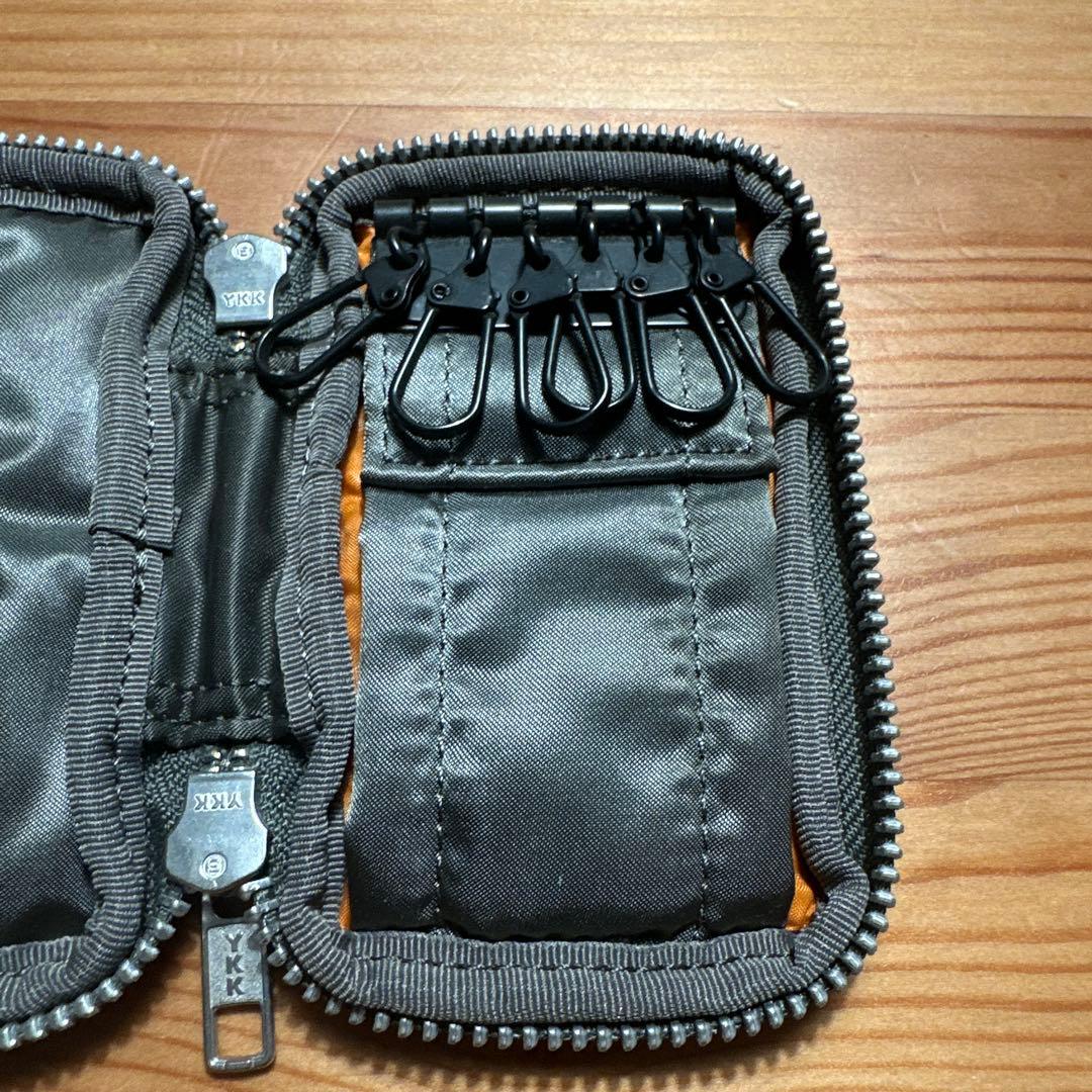 PORTER タンカー シルバーグレー キーケース PX TANKER(PXタンカー