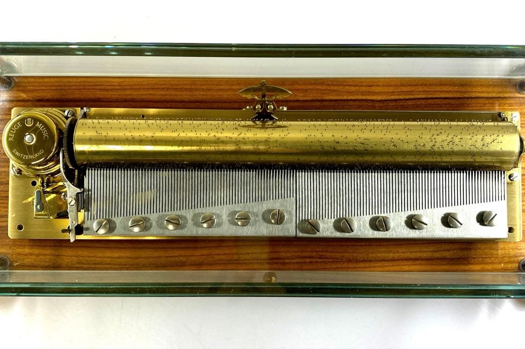 稼働品リュージュシリンダー式オルゴール144弁3曲　東Y7-0217☆1Fチコサ