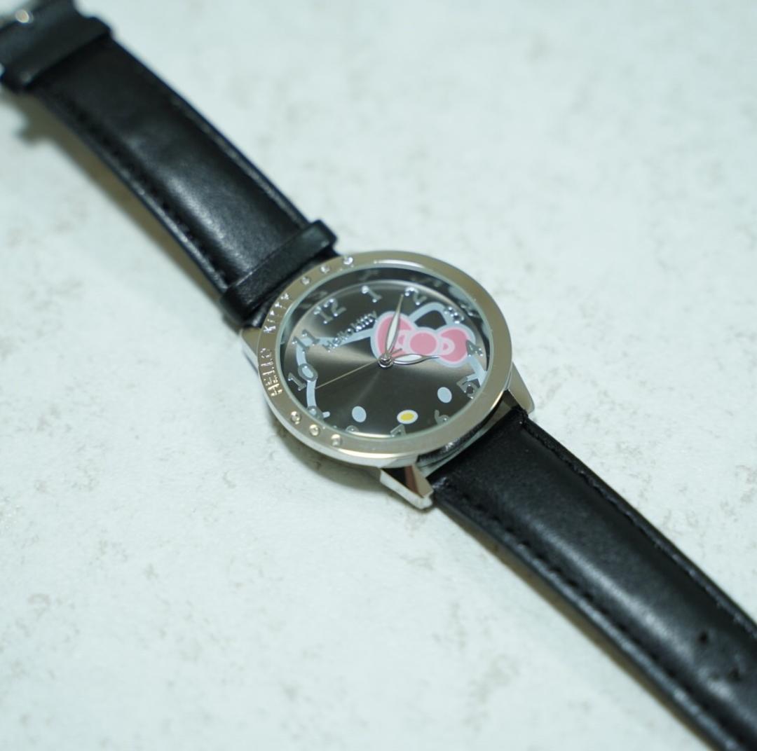 キティちゃん 腕時計 キティ 時計 ブラック 【現物撮影】 - メルカリ