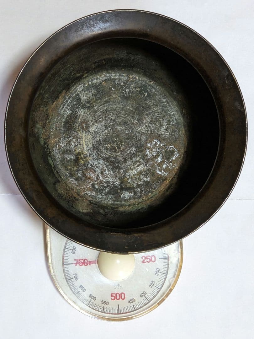 ♢江戸時代後！希少 レア物 唐金 打出し 山水図 建水 香炉 骨董品