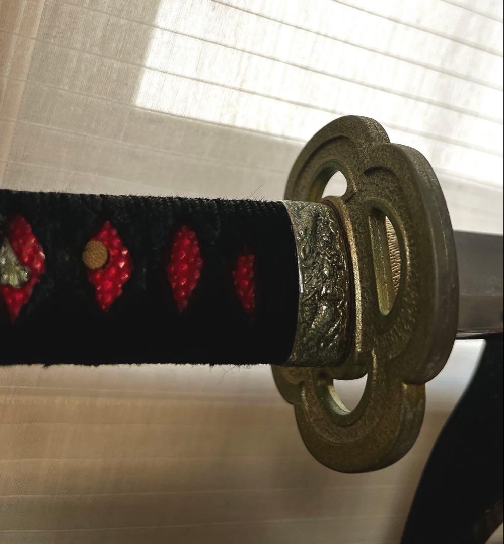 日本武具美術 模擬刀 模造刀 装飾鞘 赤金雲 大刀 豊臣秀吉刀