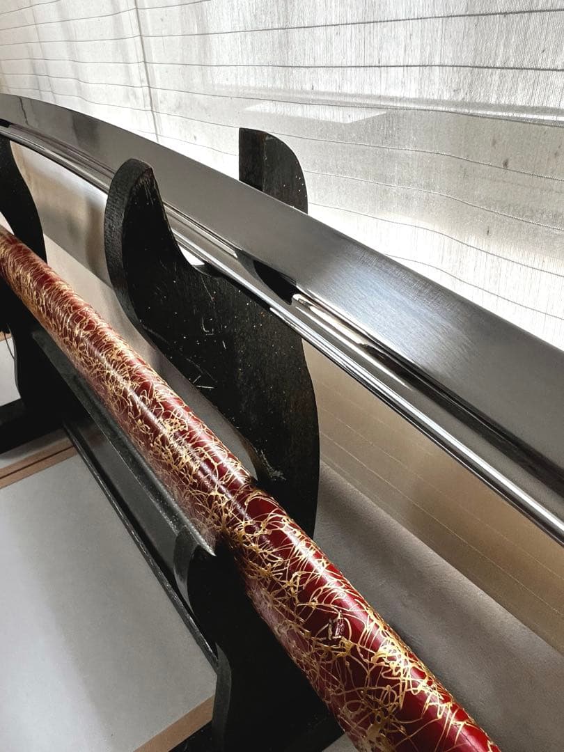 日本武具美術 模擬刀 模造刀 装飾鞘 赤金雲 大刀 豊臣秀吉刀