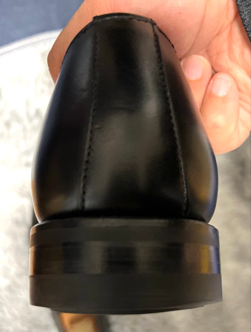 バーウィックBerwick 1707 ブラックレザードレスシューズ、6.5