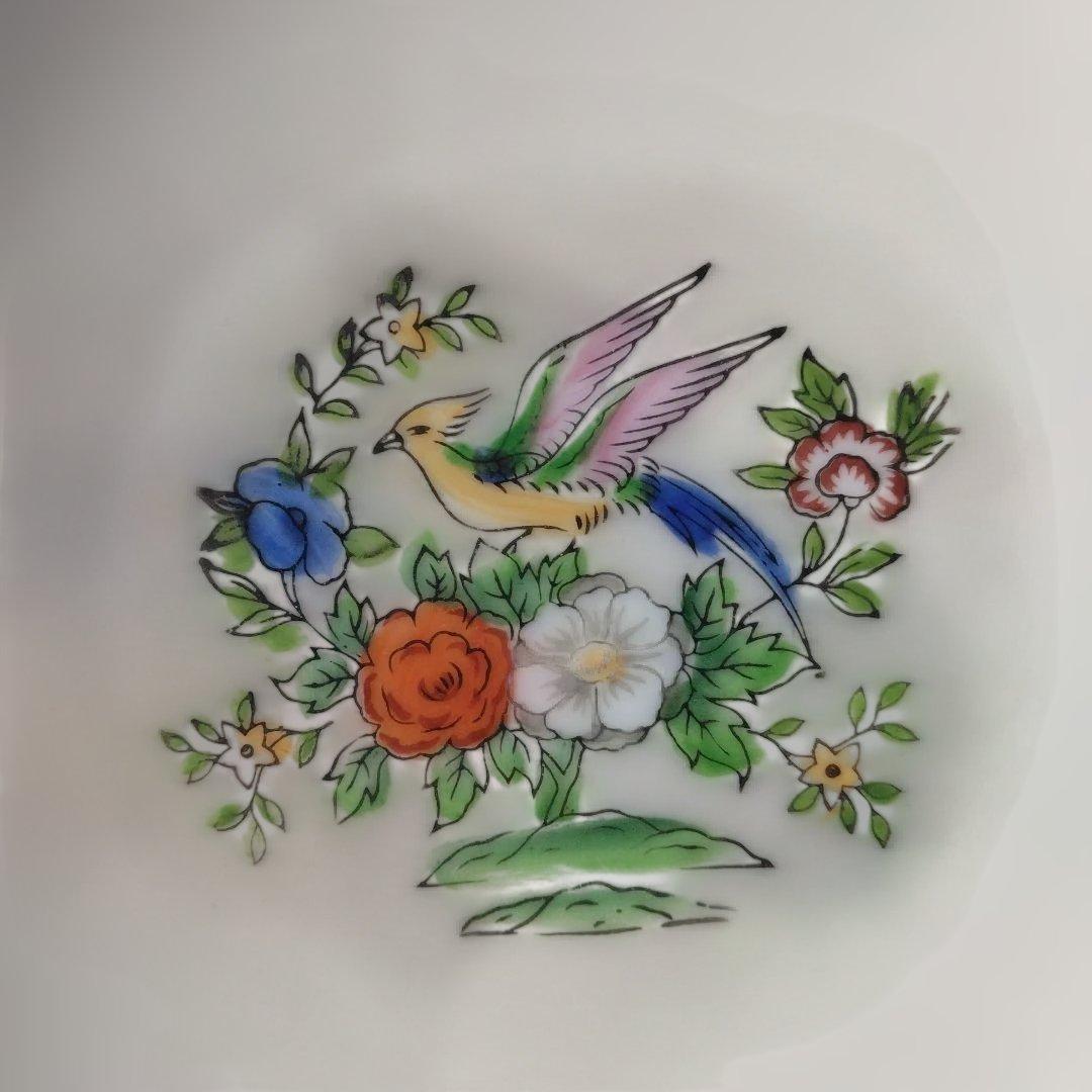 オールドノリタケ 花と鳥の装飾の飾り皿 1920年代