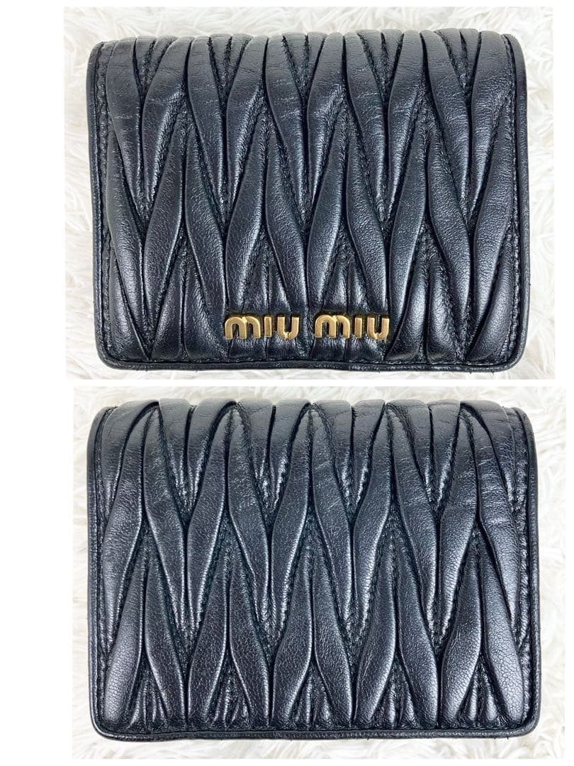 ゆき 様専用ミュウミュウ 二つ折り財布 マテラッセ 5MV204 キルティング