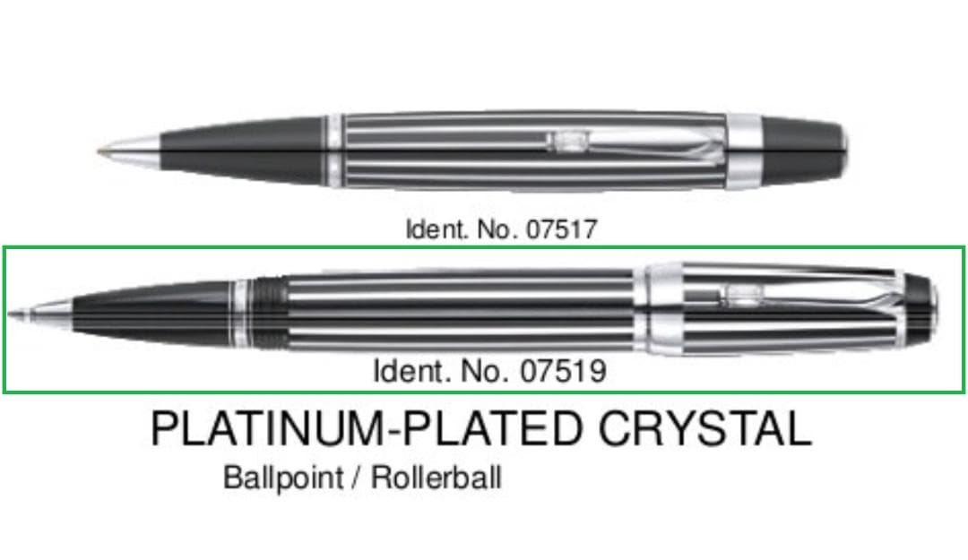 超美品 希少 モンブラン ボエム プラチナプレート クリスタル ローラー