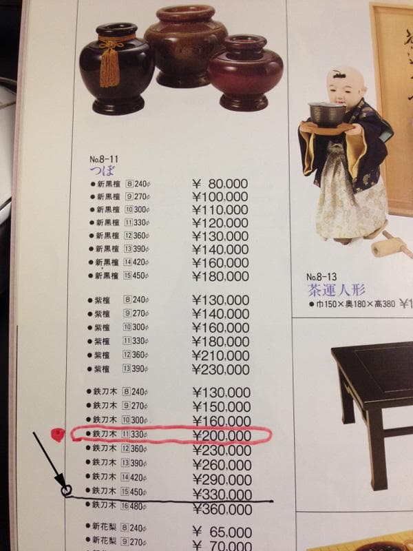 ☆ラッキー特価！☆ タガヤサン（鉄刀木）45cm 特大壷