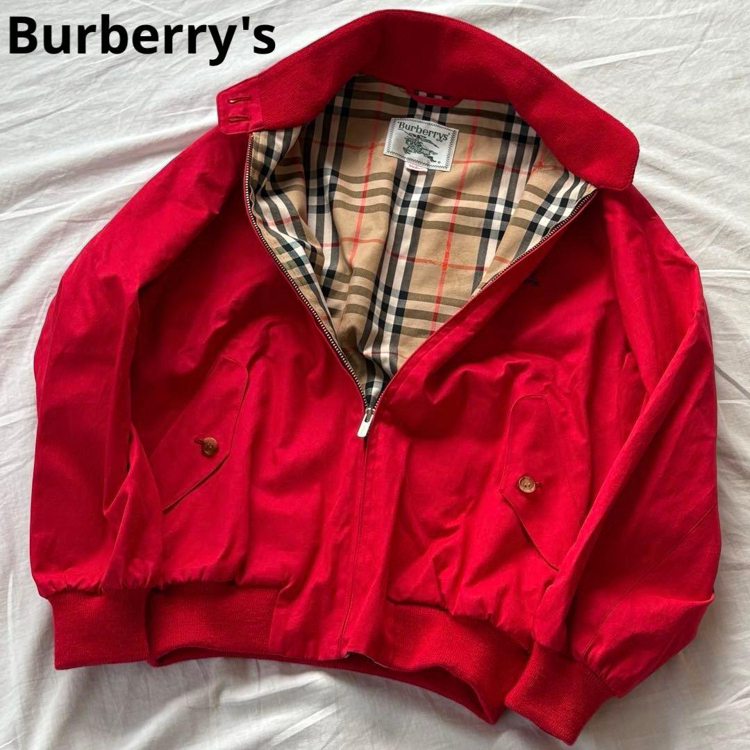 バーバリーズ☆Burberry☆スウィングトップ ジャケット ノバチェック 赤M