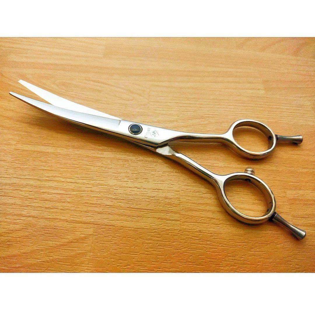 ペットシザー5.5inchシザーカーブシザーハサミ☆ペットトリマー犬