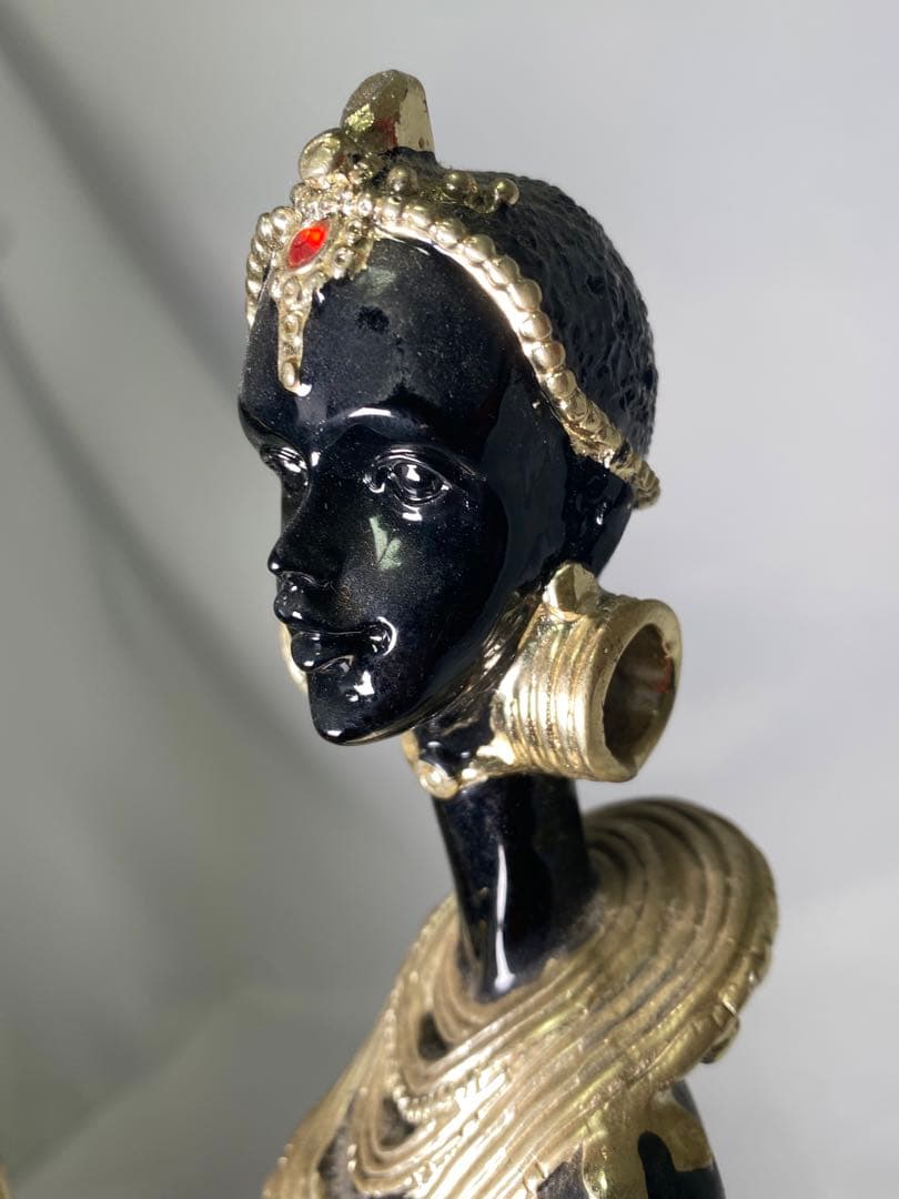 1626❣️アフリカ 民族 オブジェ 像 2体 セット