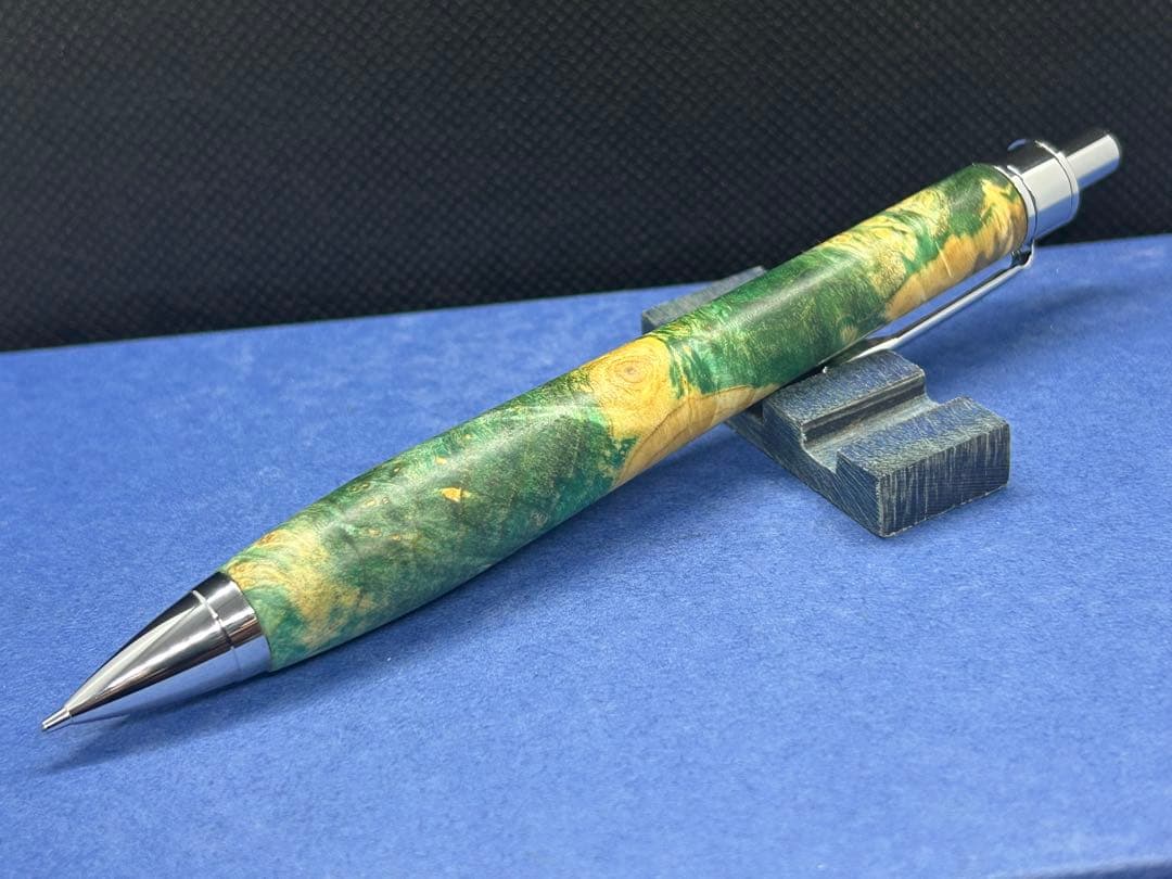 早い者勝ち】メープルスタビライズドウッド ボールペン0.5 金色金具