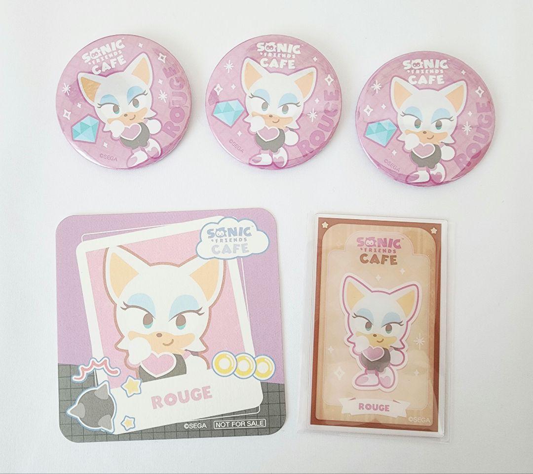 ソニックフレンズカフェ カード 缶バッジ コースター ルージュセット