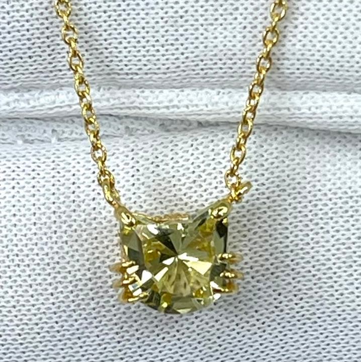 宝石ルース 『限定品！ネコちゃんネックレス！』天然レモンクォーツ