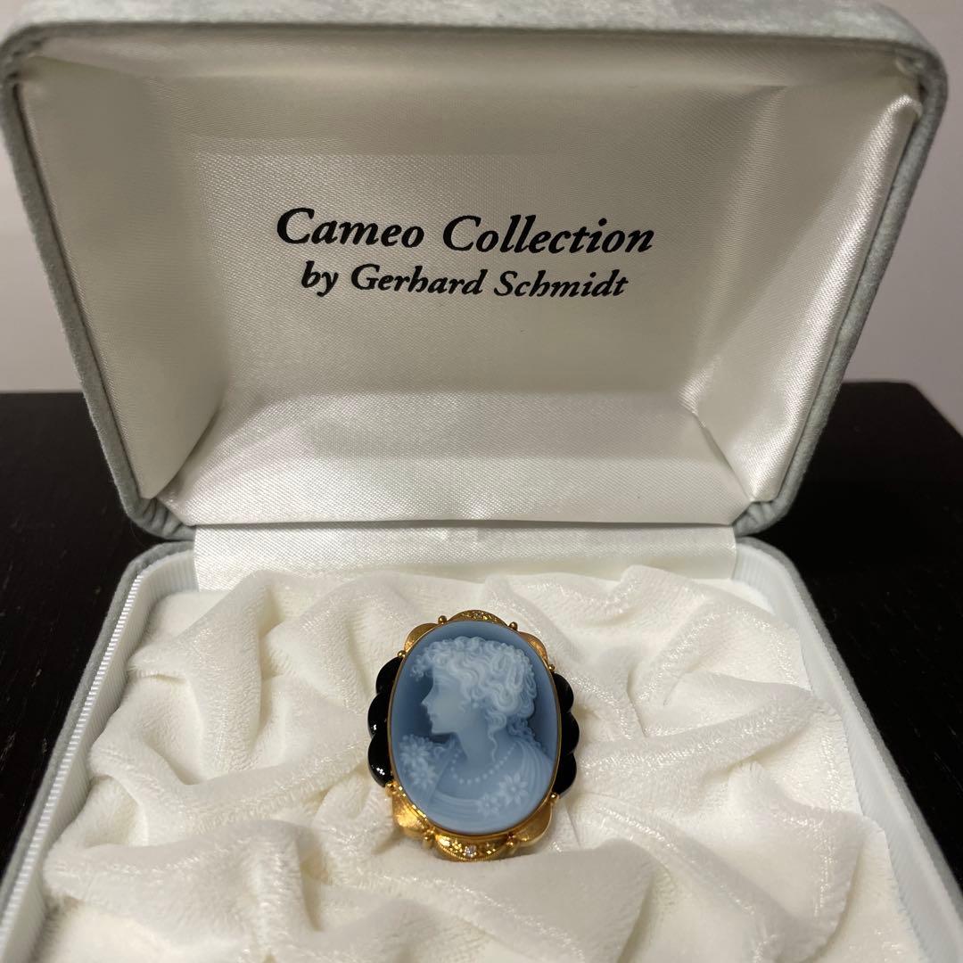 未使用K18刻印 鑑定書付【 ゲルハルド・シュミット】カメオ