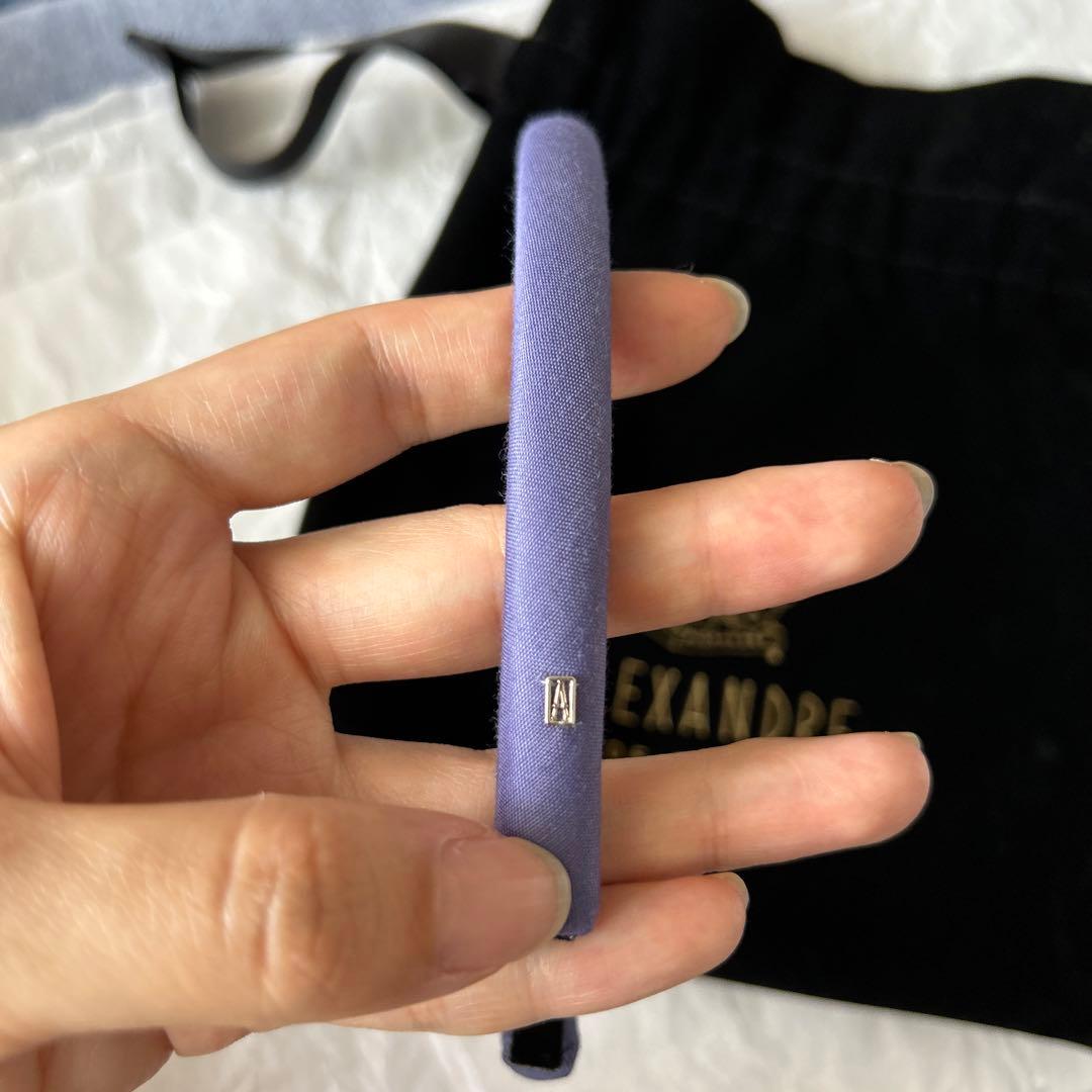 【美品】Alexandre de Paris カチューシャ 1cm パープル