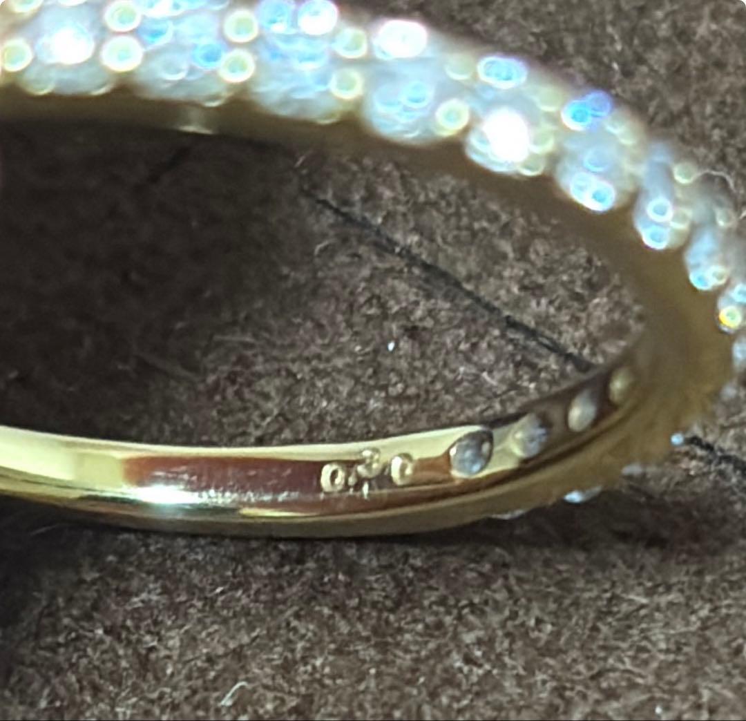 K18 0.3ctダイヤモンドハーフエタニティ　12号