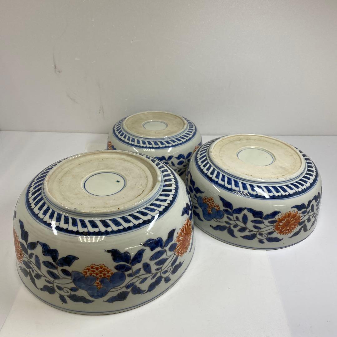 古伊万里 上手三ツ鉢 木箱付 東Y7-0217④トヒチサ