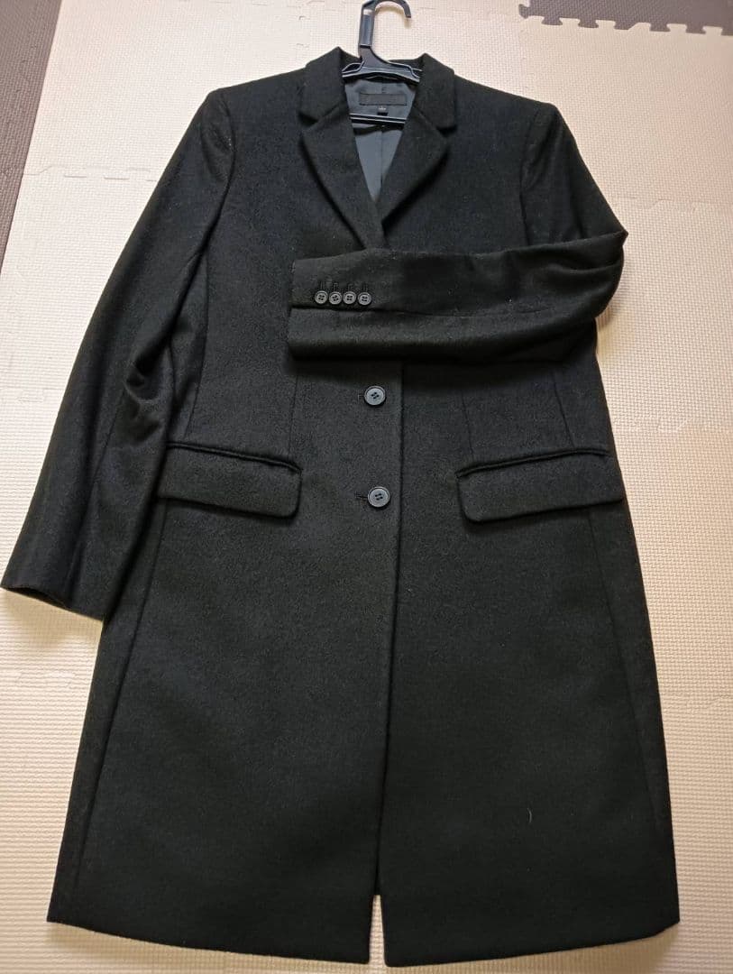 ユニクロUNIQLO ロングコートカシミヤ美品 クリーニング済チェスター