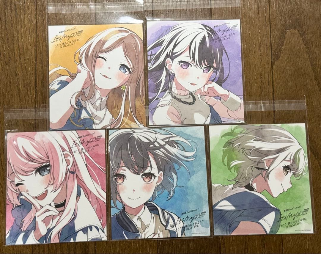 バンドリ MyGO!!!!! 後編 入場者特典 色紙風カード 5種 コンプ