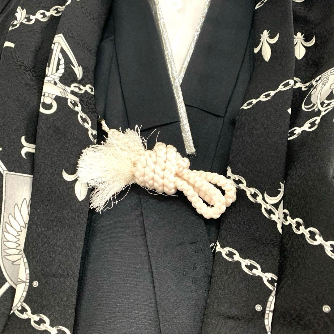 七五三 男の子 袴セット10点セット 3歳 記念 和装 黒×ゴールド