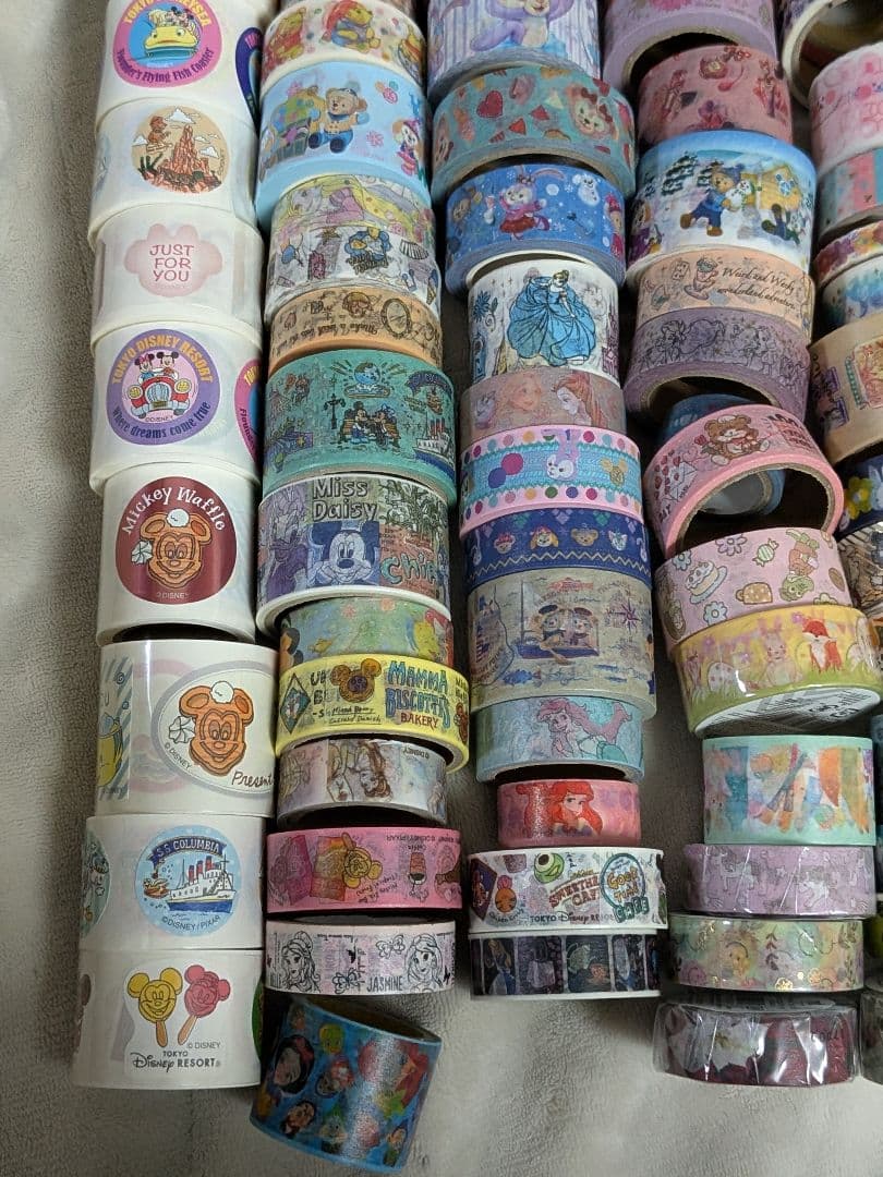 3/18まで】大量マスキングテープロールシールディズニー海外 約380個セット