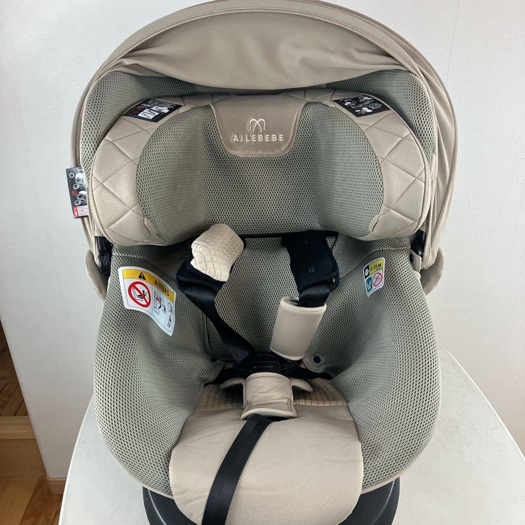 【美品】エールベベ　チャイルドシート　クルットRザ・ファースト2 パールベージュ