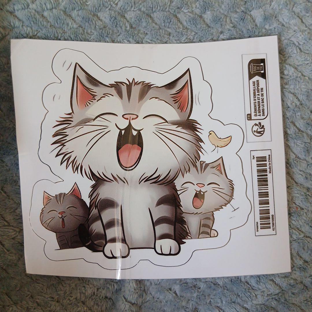 猫のイラストステッカーセット 10枚