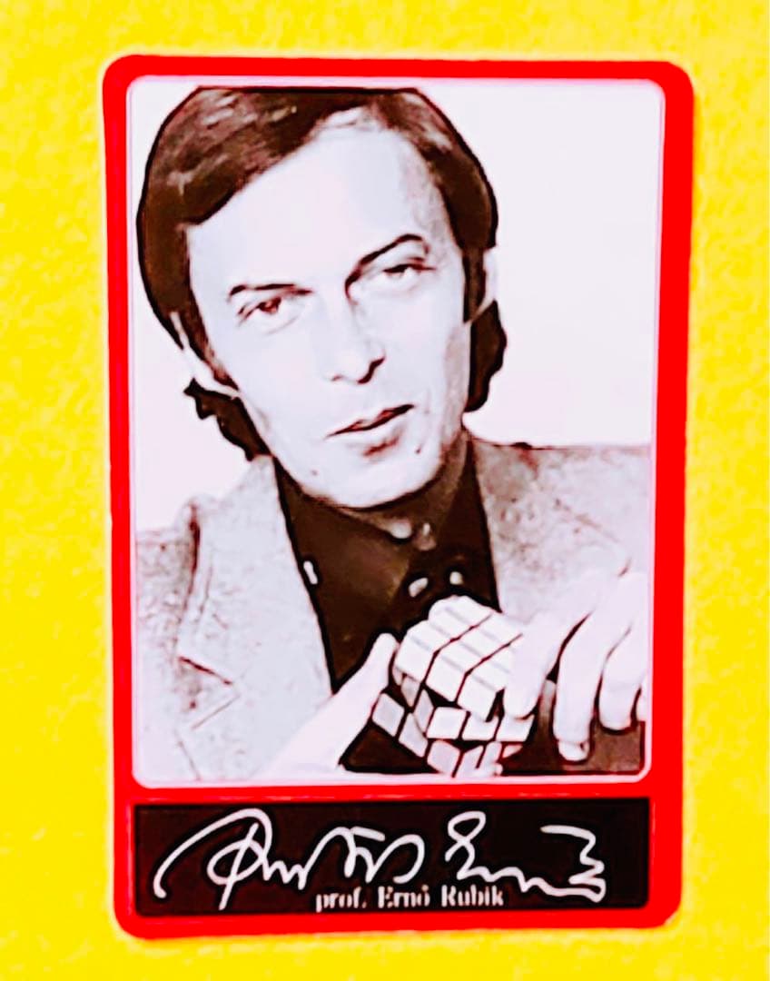 激レア当時物ツクダオリジナルカード博士ルービックキューブ昭和レトロ写真サイン刻印