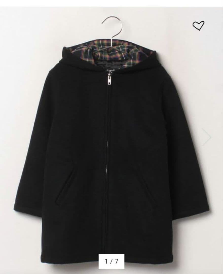 極美品 アニエスベーアンファン Agnes b ジップアップコート 12ans