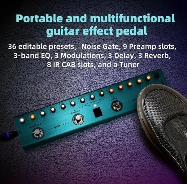 新品] マルチエフェクター TANK-G 内蔵バッテリー ギター