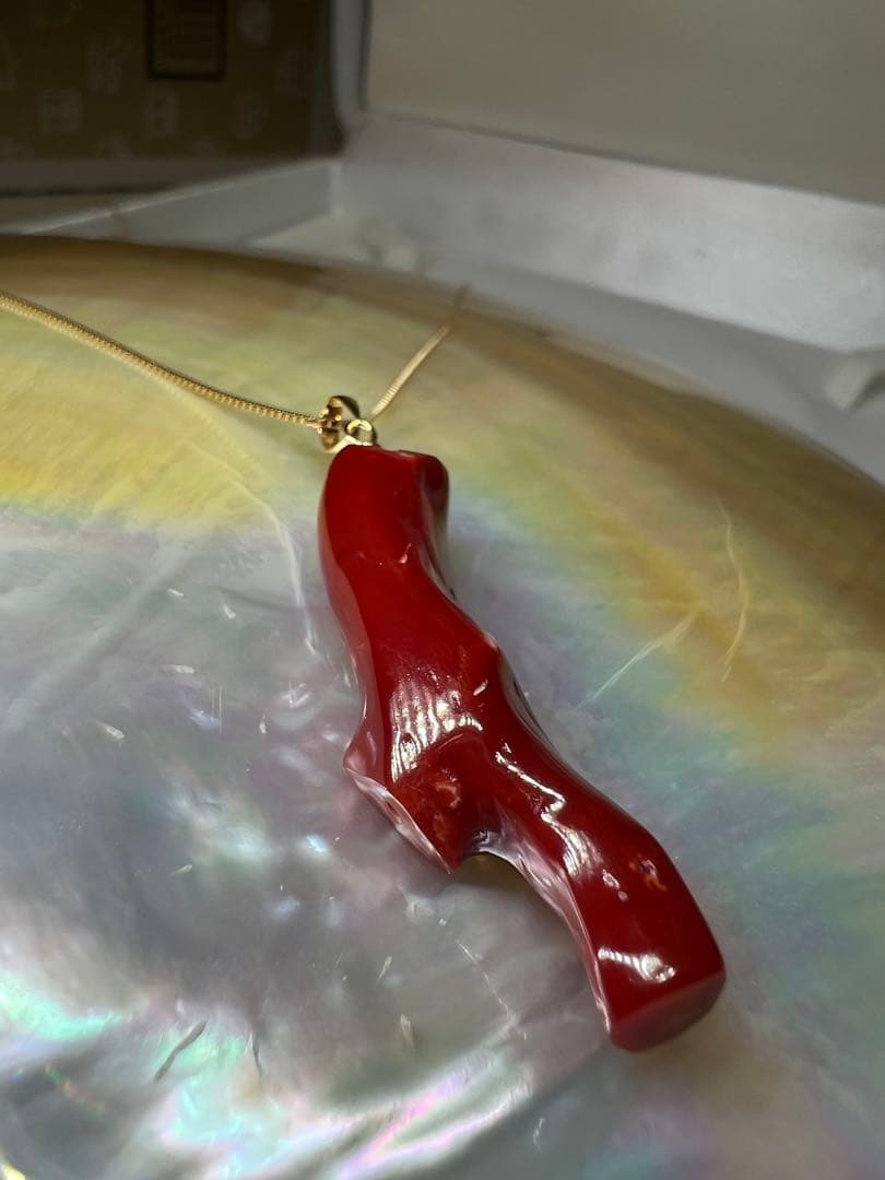 まにこ様用！！【極上の純国産☆】天然血赤珊瑚　高知県産　21.090ct k18