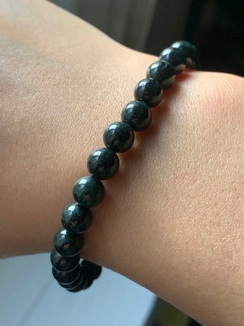 極上の糸魚川黒翡翠ブレスレット 上質黒ひすい ヒスイ 翡翠 ヒーリング