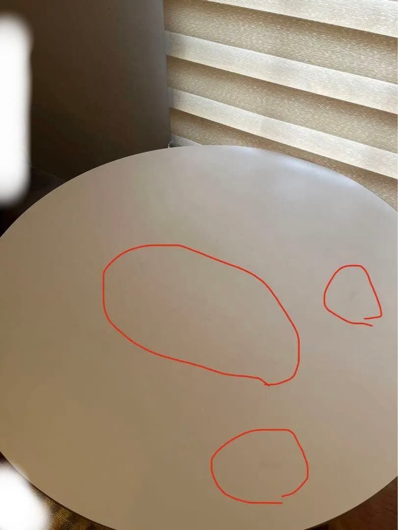 ラウンドカフェテーブル（ホワイト）