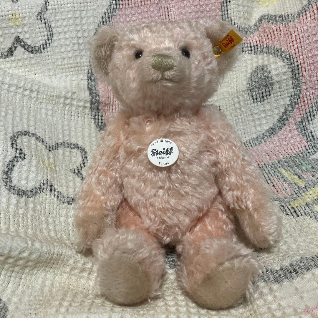 Steiff シュタイフ リンダ テディベア パールピンク 30cm 中古品